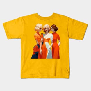 Three art deco women Kids T-Shirt